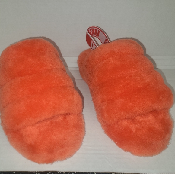 NWOB UGG Women's Fluff Yeah Slide Slipper 1095119 Coral Size 7 - Picture 3 of 7